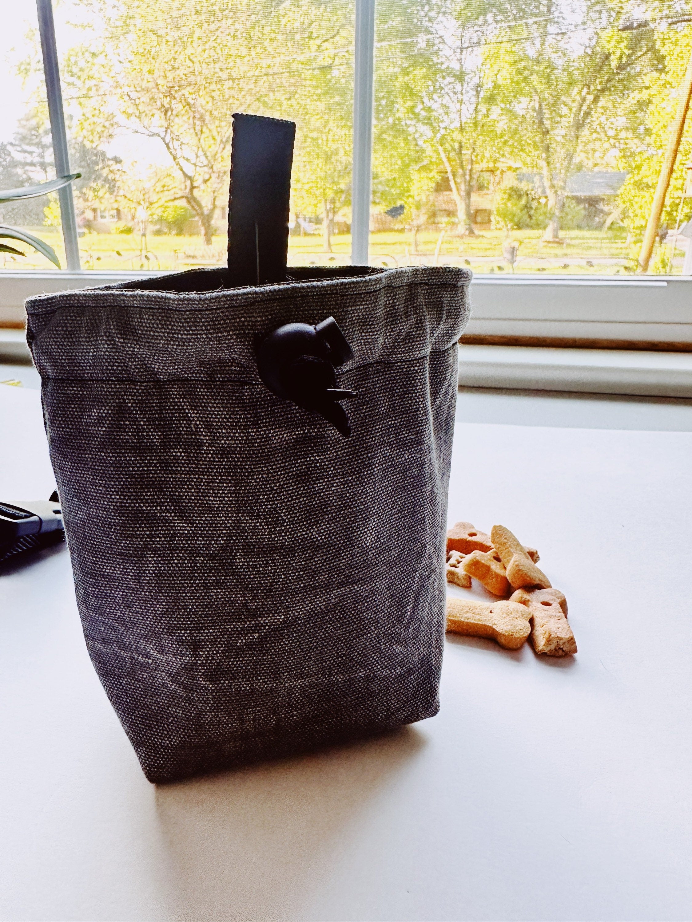 Black treat training pouch